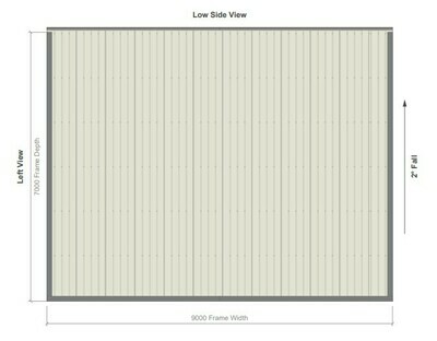 7M X 9M X 3M SKILLION ROOF CARPORT – REG C TC2.5