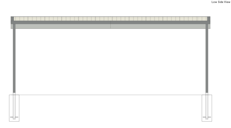 7M X 9M X 3M SKILLION ROOF CARPORT – REG C TC2.5