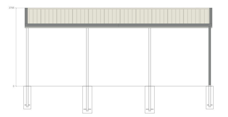 6M X 9M X 2.8M GABLE ROOF CARPORT – REG C TC2.5