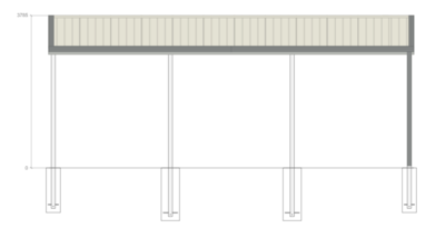 6M X 9M X 2.8M GABLE ROOF CARPORT – REG C TC2.5