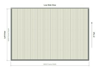 6M X 9M X 2.8M SKILLION ROOF CARPORT – REG C TC2.5