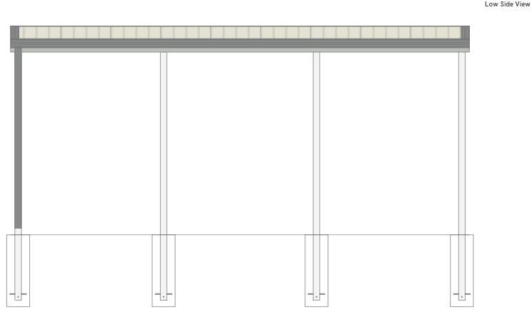 7M X 7M X 2.8M SKILLION ROOF CARPORT REG C TC2.5