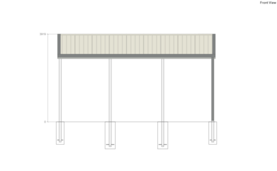 7M X 7M X 2.8M GABLE ROOF CARPORT – REG C TC2.5