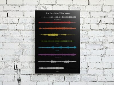 Pink Floyd Dark Side Of The Moon Album Aluminum Soundwave Art