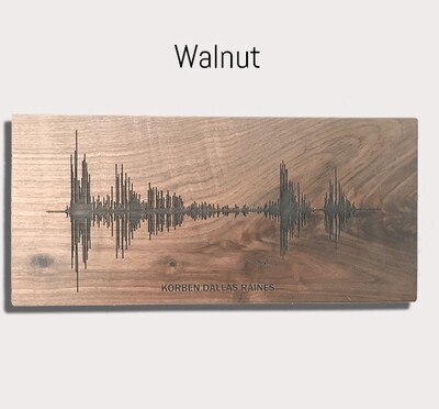 Any song turned into Art - Walnut or Barn wood