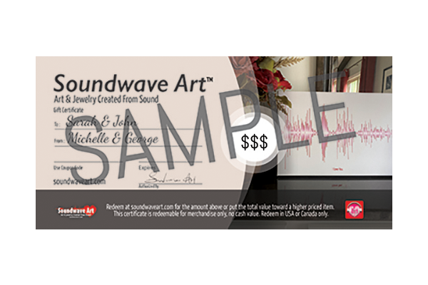 Soundwave Art Gift Certificate