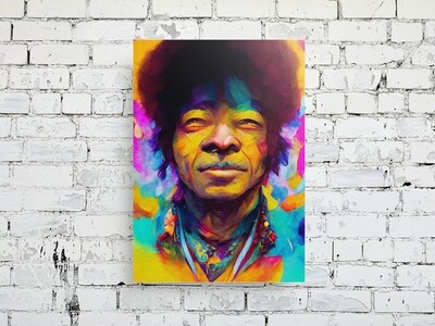 Jimi Hendrix Psychedelic Portrait