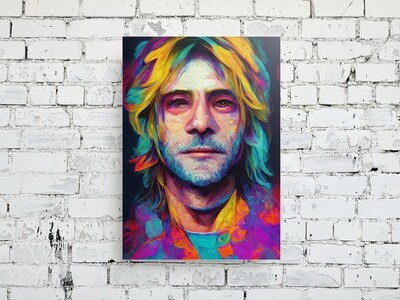 Kurt Cobain Psychedelic Portrait