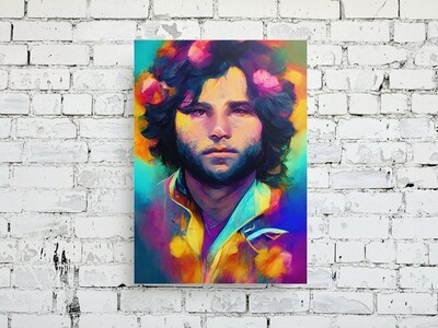 Jim Morrison Psychedelic Portrait