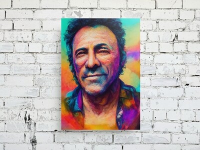 Bruce Springsteen Psychedelic Portrait