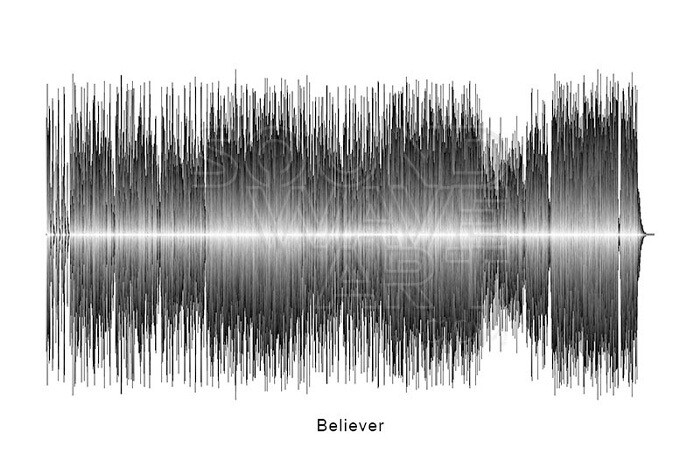 Imagine Dragons Believer Soundwave Art Digital Download - Store