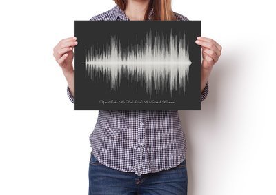 Aretha Franklin Natural Woman Soundwave Poster