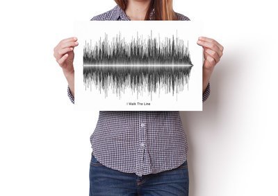 Johnny Cash - I Walk The Line Soundwave Poster