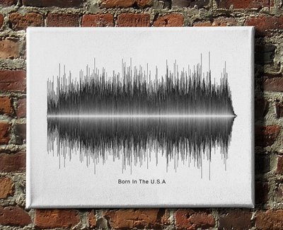 Bruce Springsteen Born in the U.S.A. Soundwave Canvas