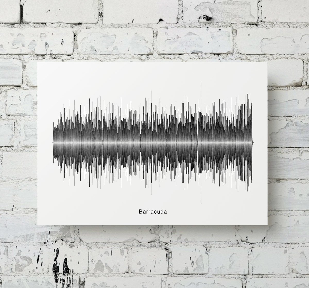Heart - Barracuda Aluminum Soundwave Art