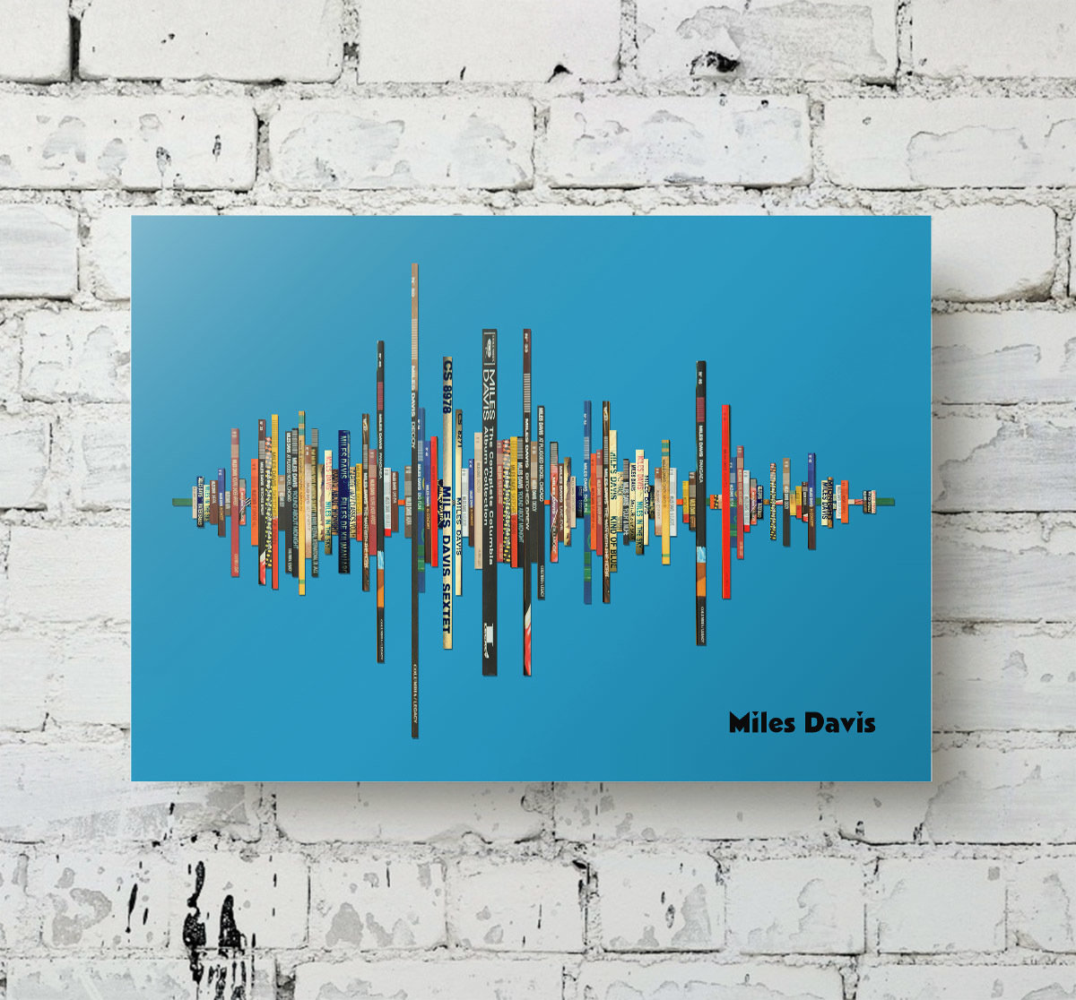 Miles Davis Album Aluminum Soundwave Art
