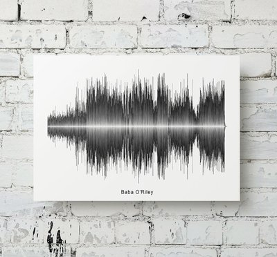 The Who - Baba O'Riley Aluminum Soundwave Art