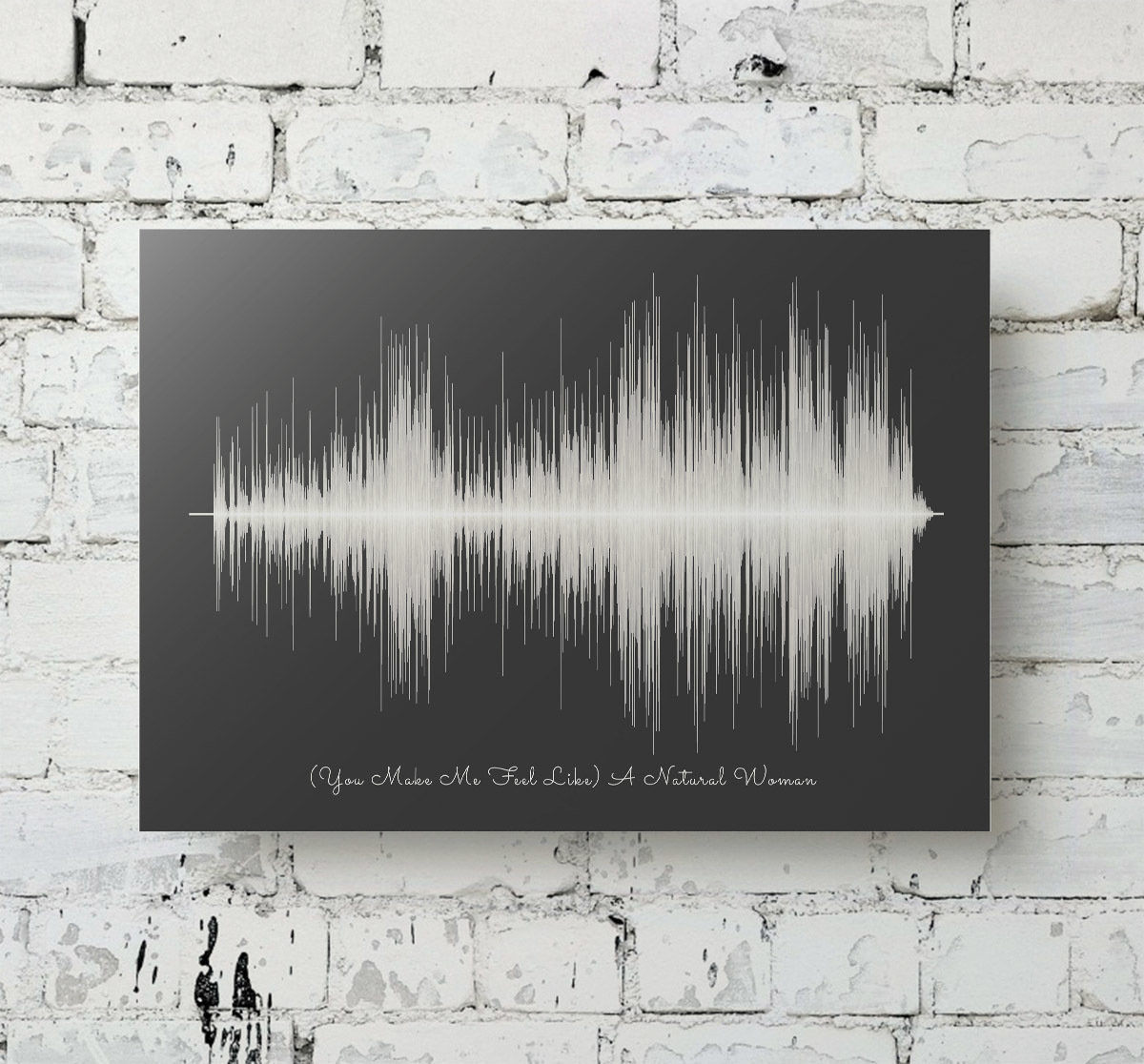Aretha Franklin Natural Woman Aluminum Soundwave Art