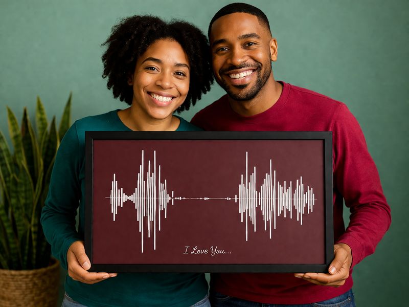 Classic Wood Frame Soundwave Art Classic Wood Frame Soundwave Art