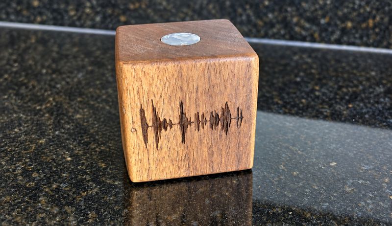 Soundwave Art Walnut Cube Soundwave Art Walnut Cube