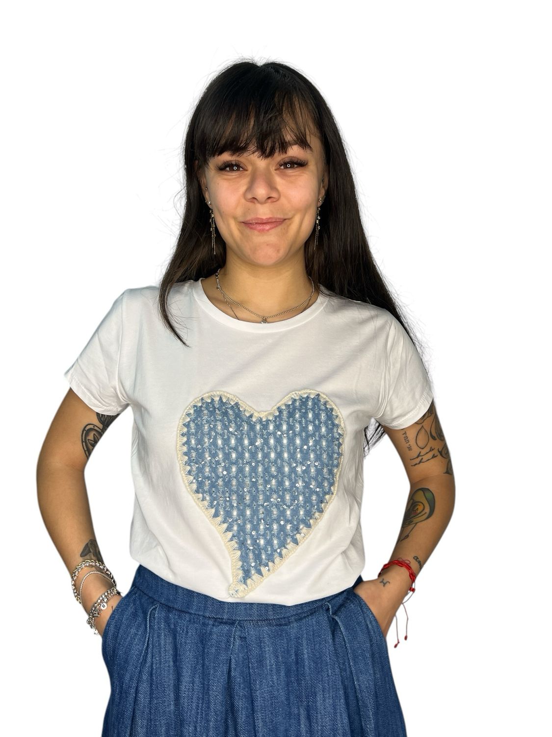 T-Shirt Cuore Denim