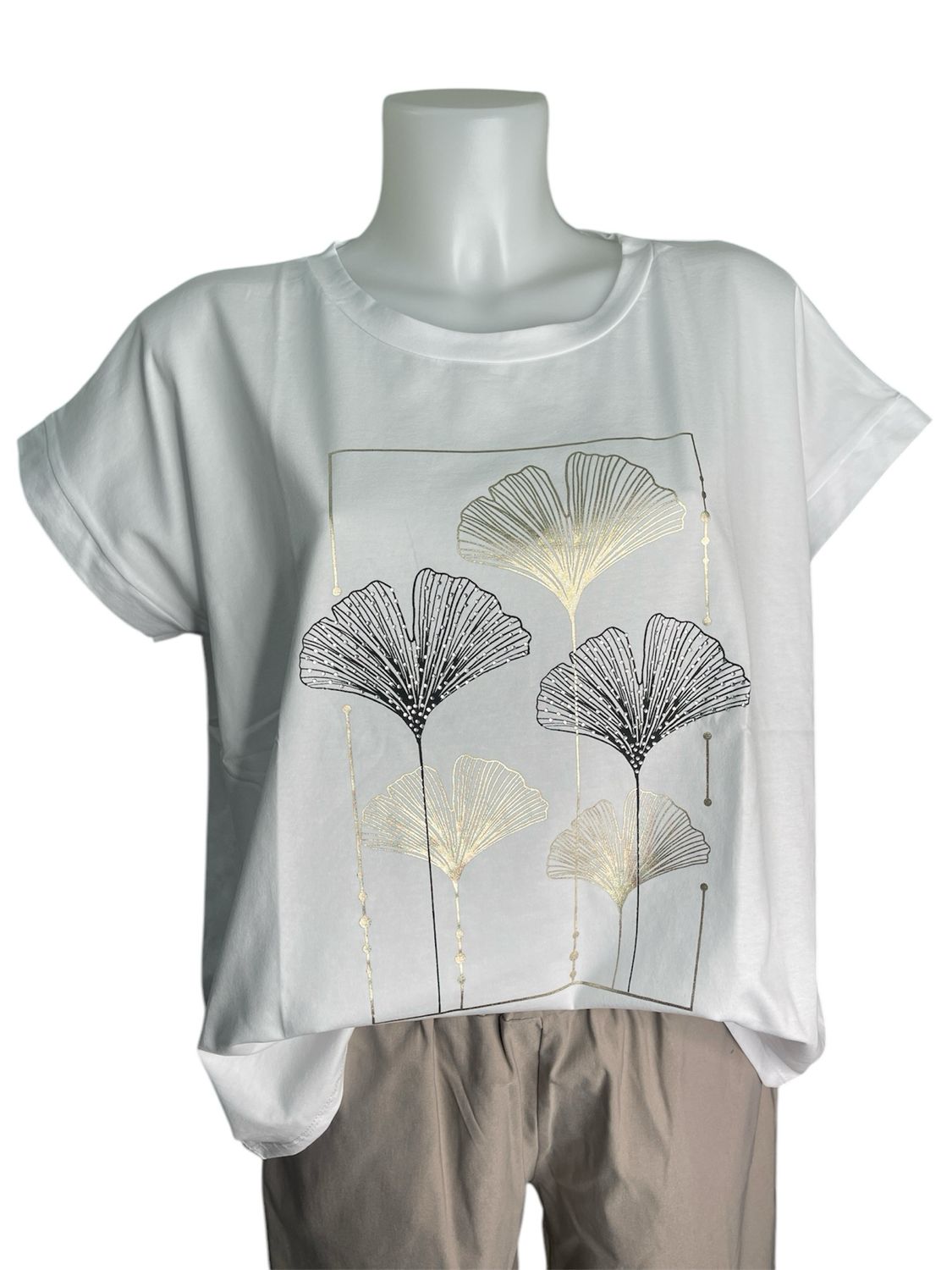 T-shirt CURVY foglie