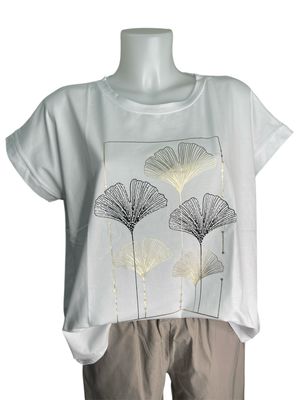 T-shirt CURVY foglie