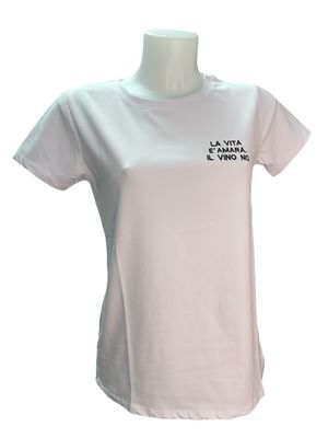 T-shirt &quot;La vita è amara, il vino no&quot;