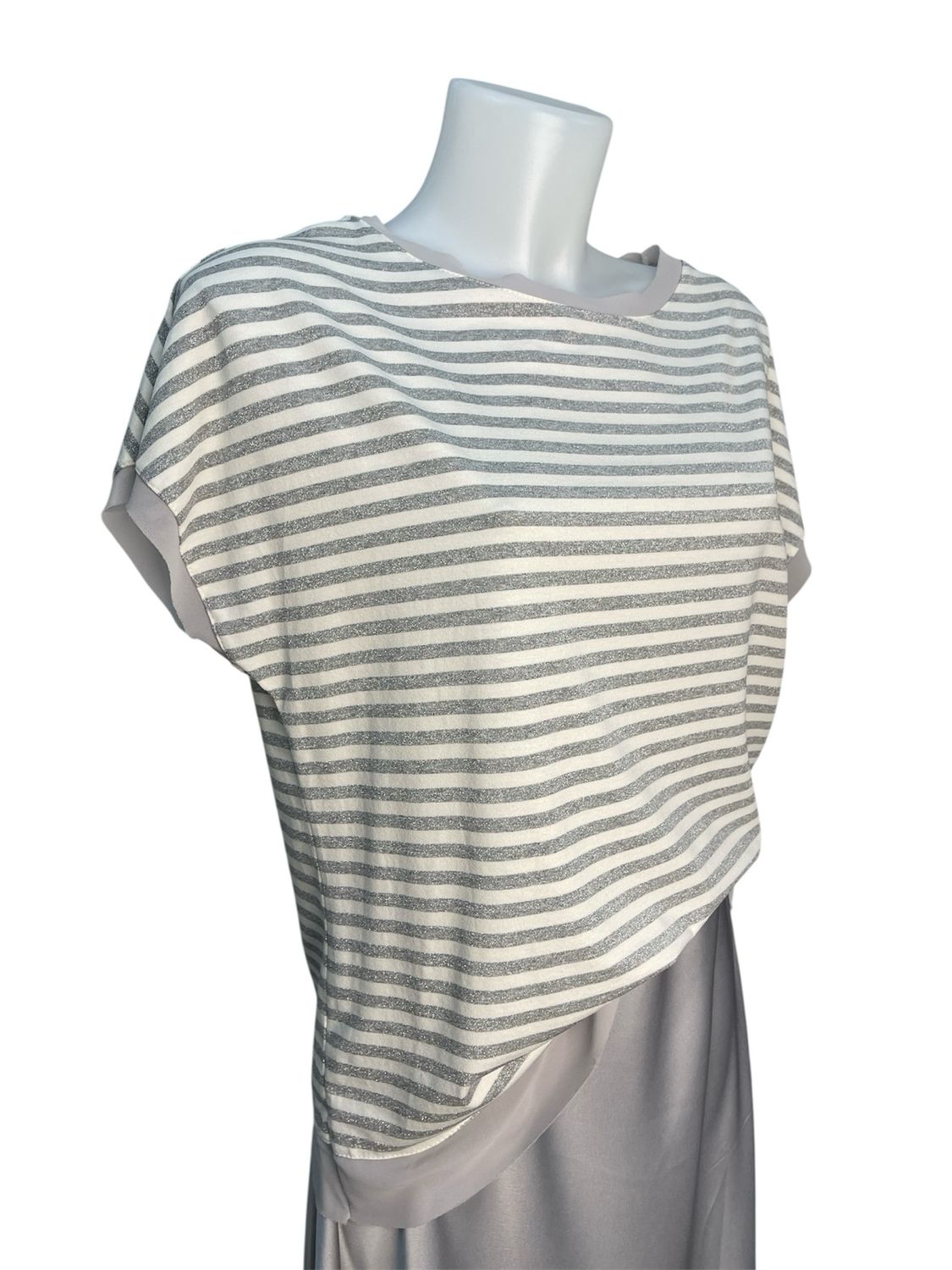 T-shirt velo argento