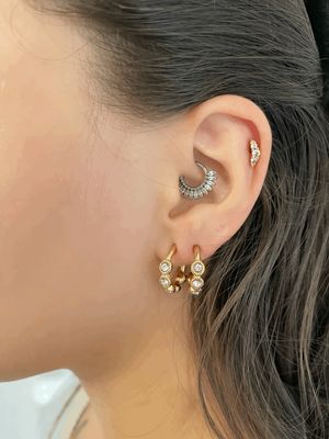 Orecchini semi cerchio luminosi