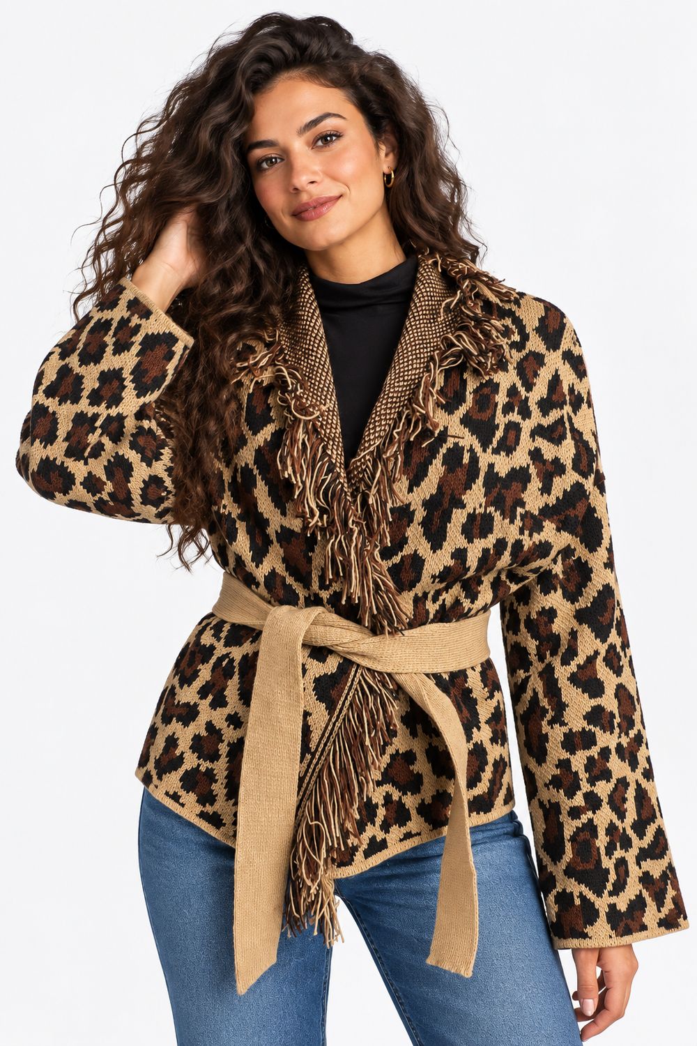 Cardigan animalier