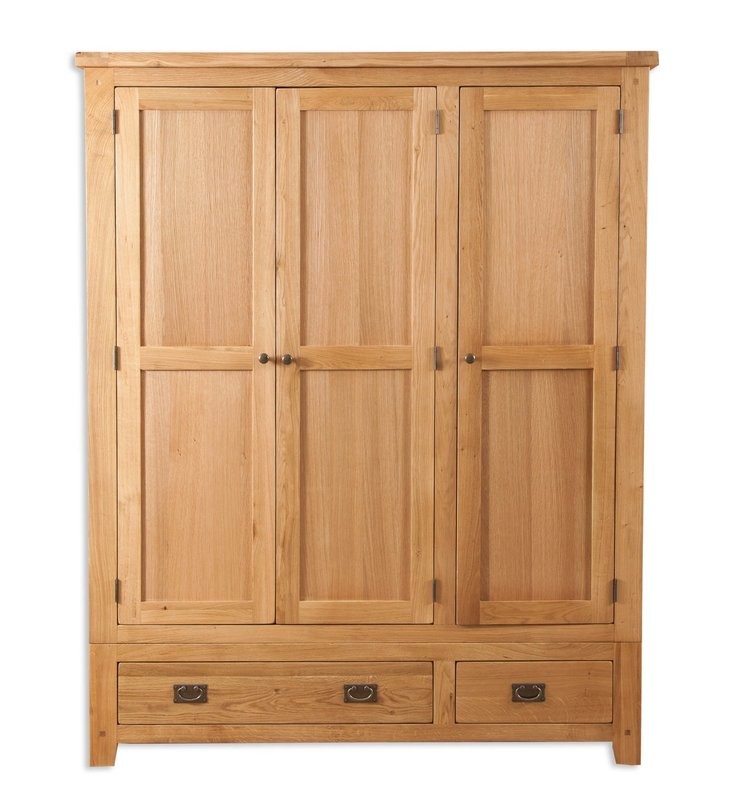 Melbourne Natural 3 Door 2 Drawer Wardrobe