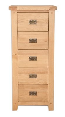 Melbourne Natural 5 Drawer Tall Chest
