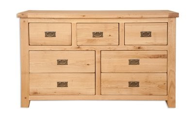 Melbourne Natural 7 Drawer Wide Chest