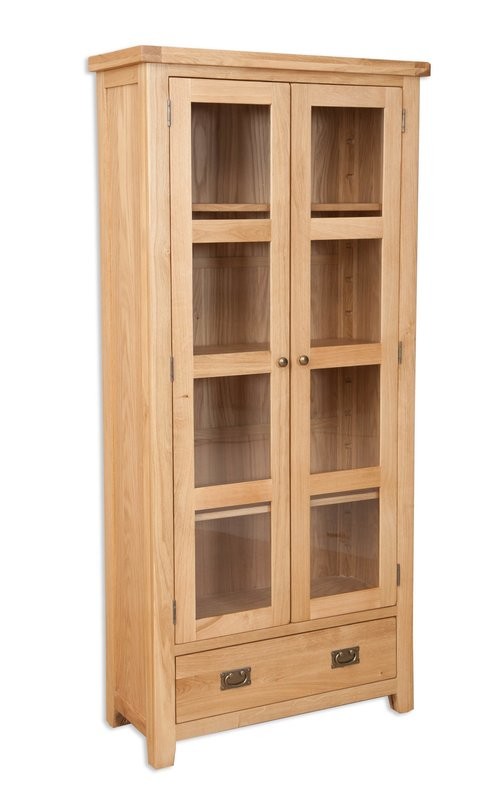 Melbourne Natural Glazed Display Cabinet