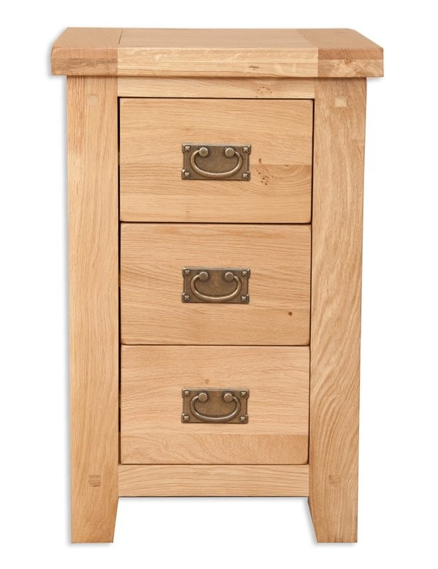 Melbourne Natural 3 Drawer Bedside
