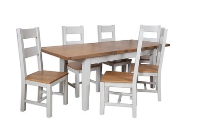 Melbourne French Grey Dining Set with 6 Chairs