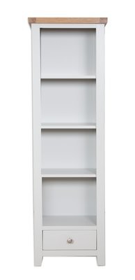 French Grey Slim Bookcase