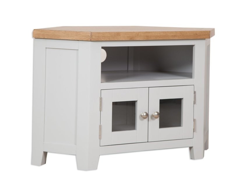 French Grey Glazed TV Cabinet