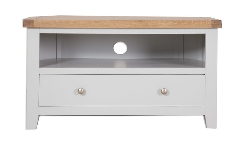 French Grey Corner TV Unit