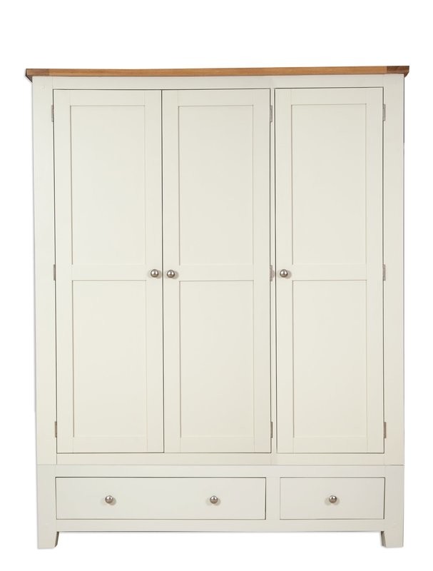 Ivory 3 Door, 2 Drawer Wardrobe