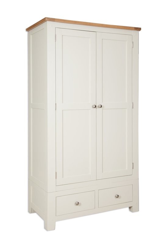 Ivory 2 Door, 2 Drawer Wardrobe