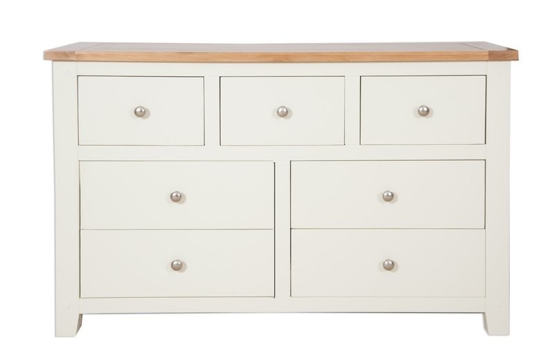 Ivory 7 Drawer Wide Chest