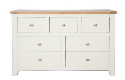 Ivory 7 Drawer Wide Chest