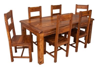 Vellar 135 x 90 cm Plus 6 Chairs Dining Set
