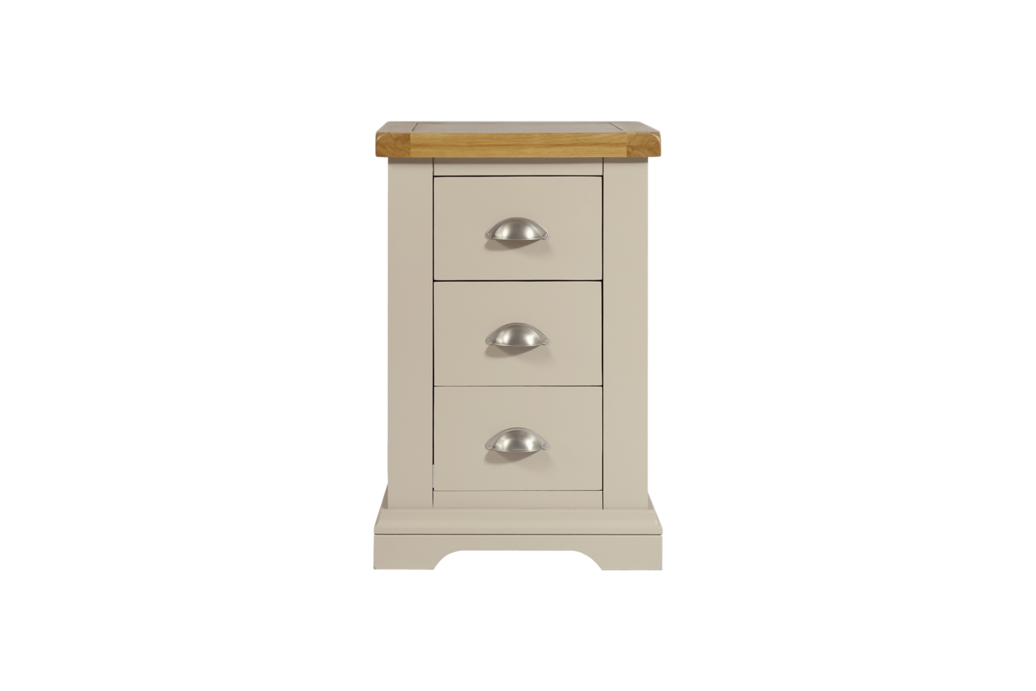 Truffle Painted 3 Drawer Bedside