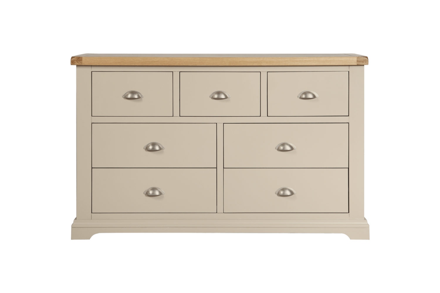 Truffle Painted 7 Drawer Wide Chest