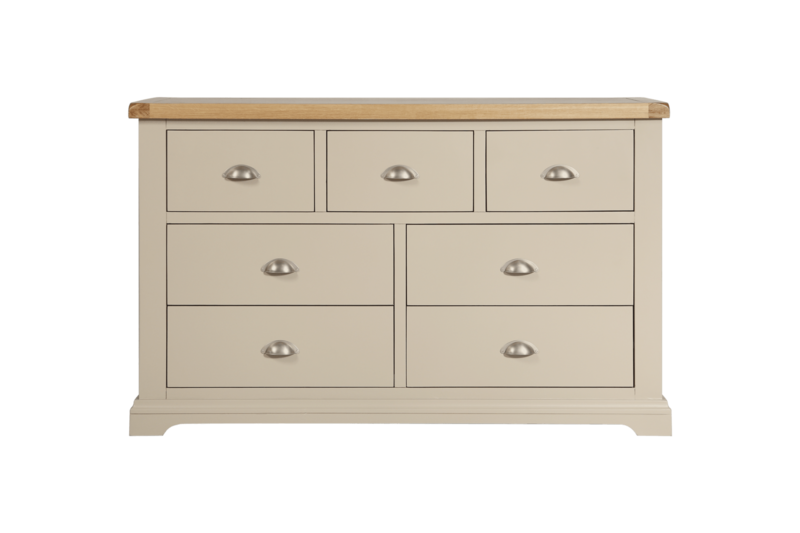 Truffle Painted 7 Drawer Wide Chest