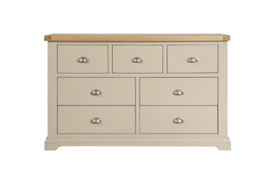 Truffle Painted 7 Drawer Wide Chest