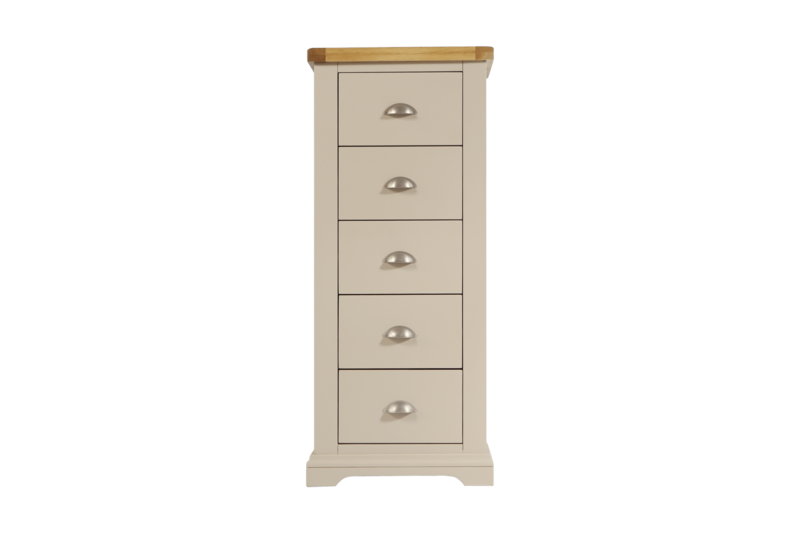Truffle Painted 5 Drawer Tall Chest